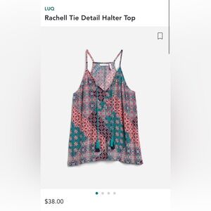 LUQ Rachell Tie Detail Halter Top